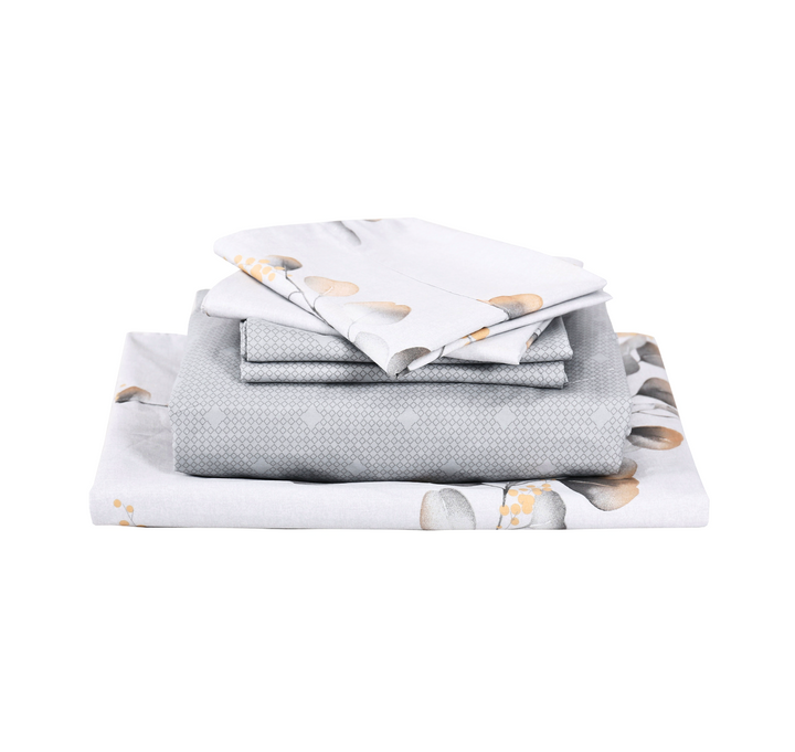 Affinity 6 Pieces Printed Sheet Set in King & Queen Sizes - Artabori