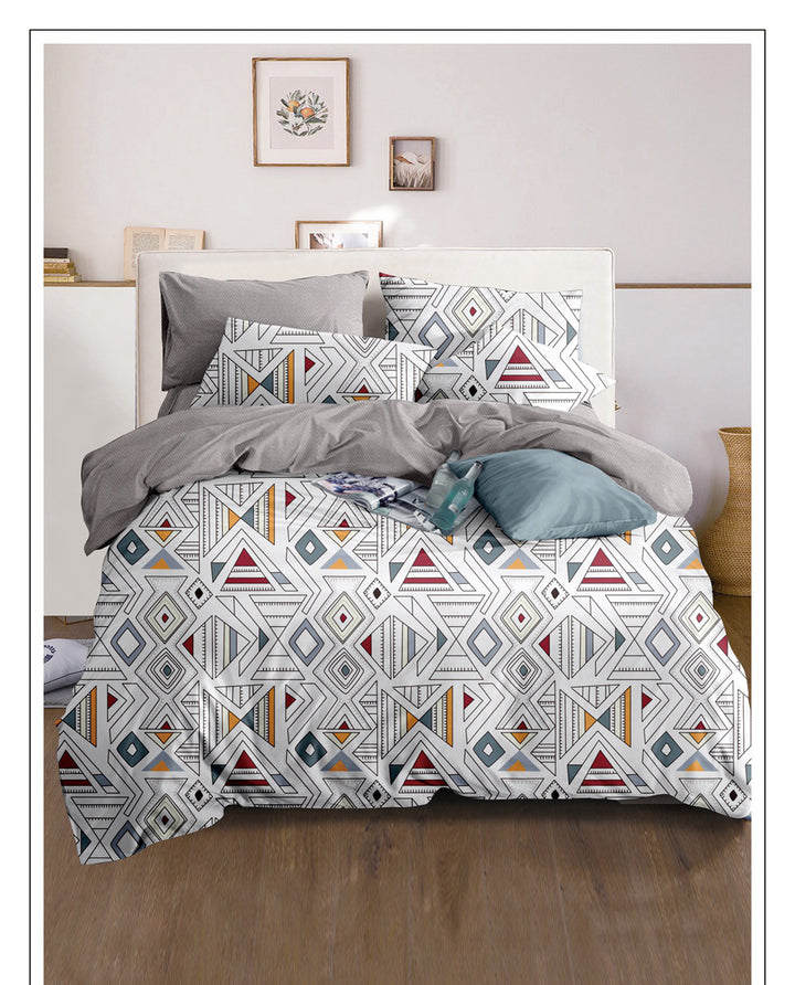 Aztec Plus 6 Pieces Printed Sheet Set in King & Queen Sizes - Artabori