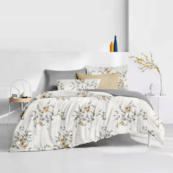 Bloomers 6 Pieces Printed Sheet Set in King & Queen Sizes - Artabori