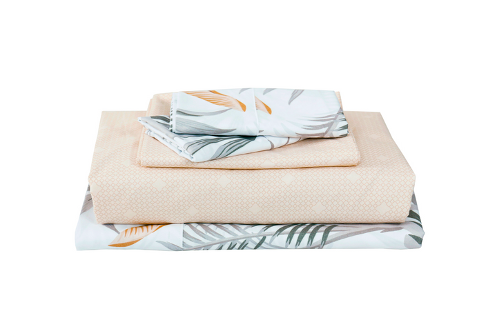 Hilton 6 Pieces Printed Sheet Set in King & Queen Sizes - Artabori