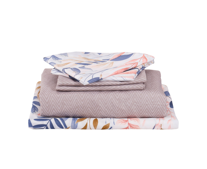 Meadow 6 Pieces Printed Sheet Set in King & Queen Sizes - Artabori