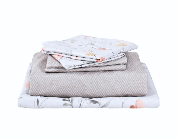 Paradise 6 Pieces Printed Sheet Set in King & Queen Sizes - Artabori